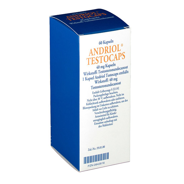 Andriol Testocaps 40mg – 60 Capsules